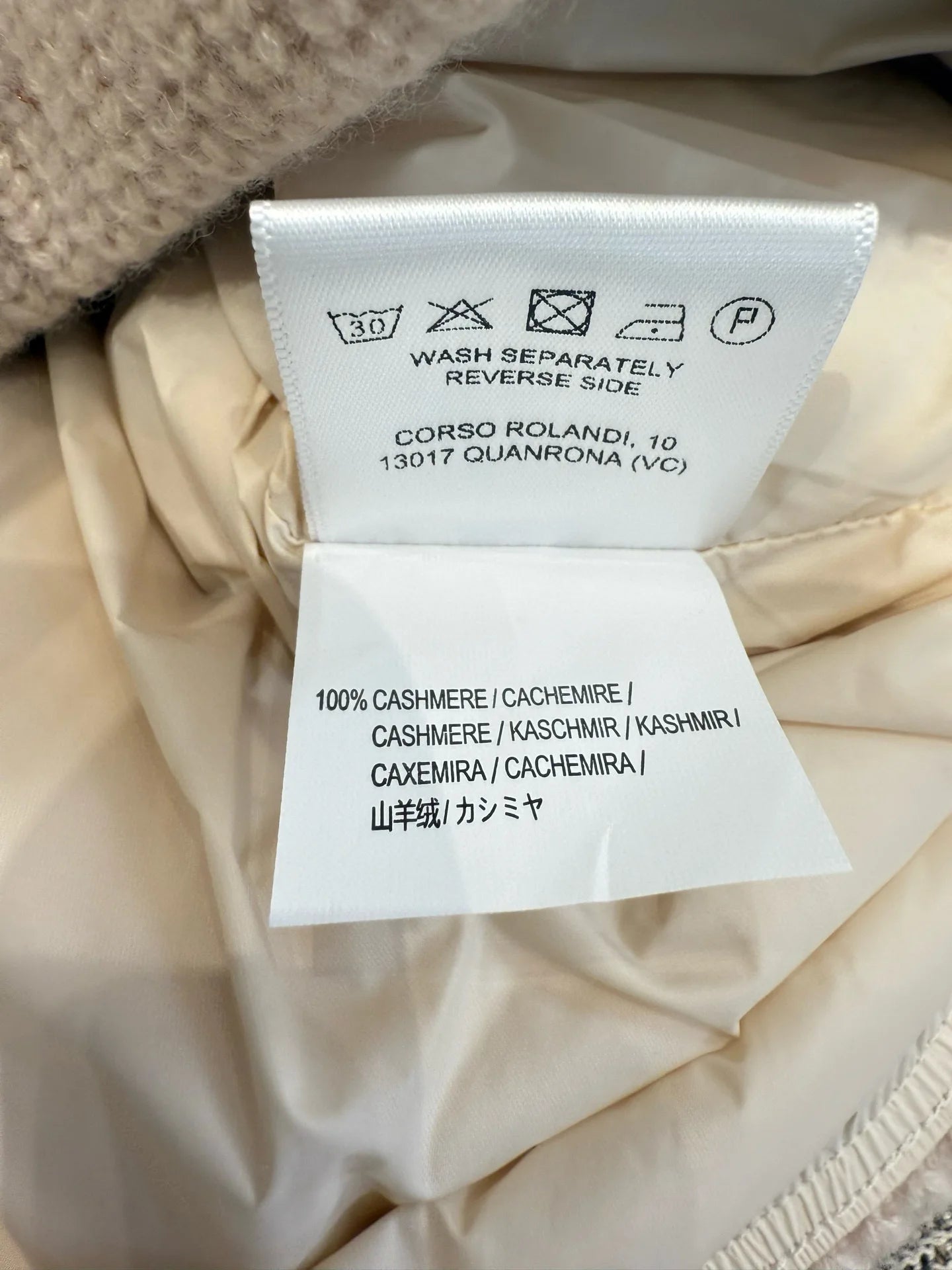 Autumn casual knitted luxurious down coat