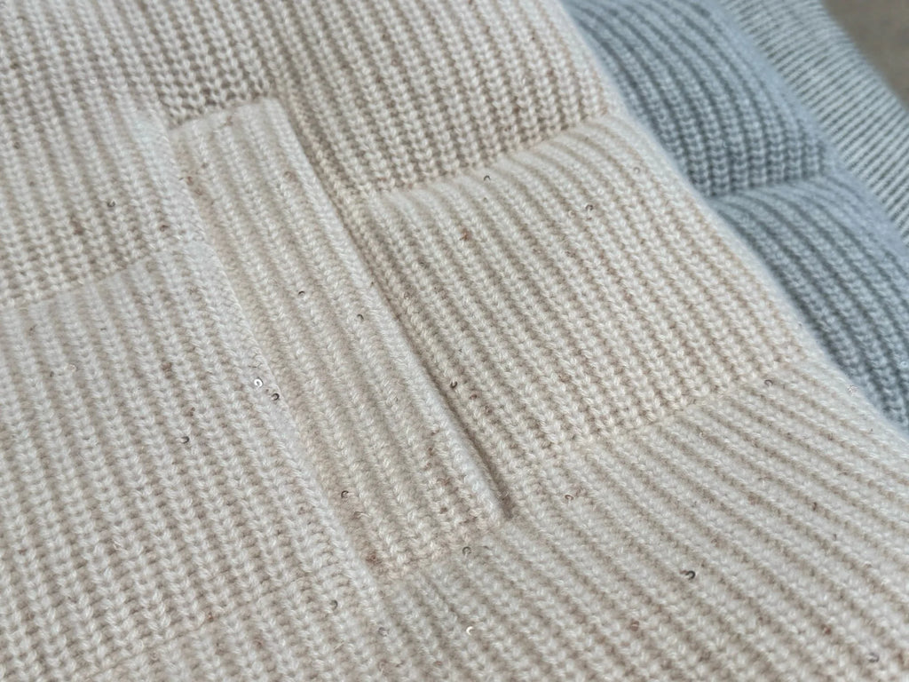 Autumn casual knitted luxurious down coat