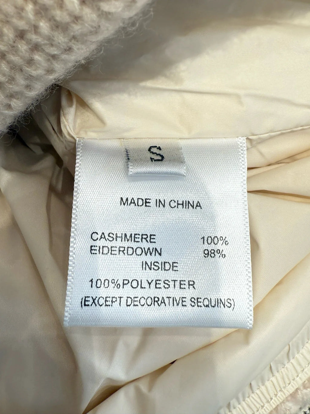 Autumn casual knitted luxurious down coat