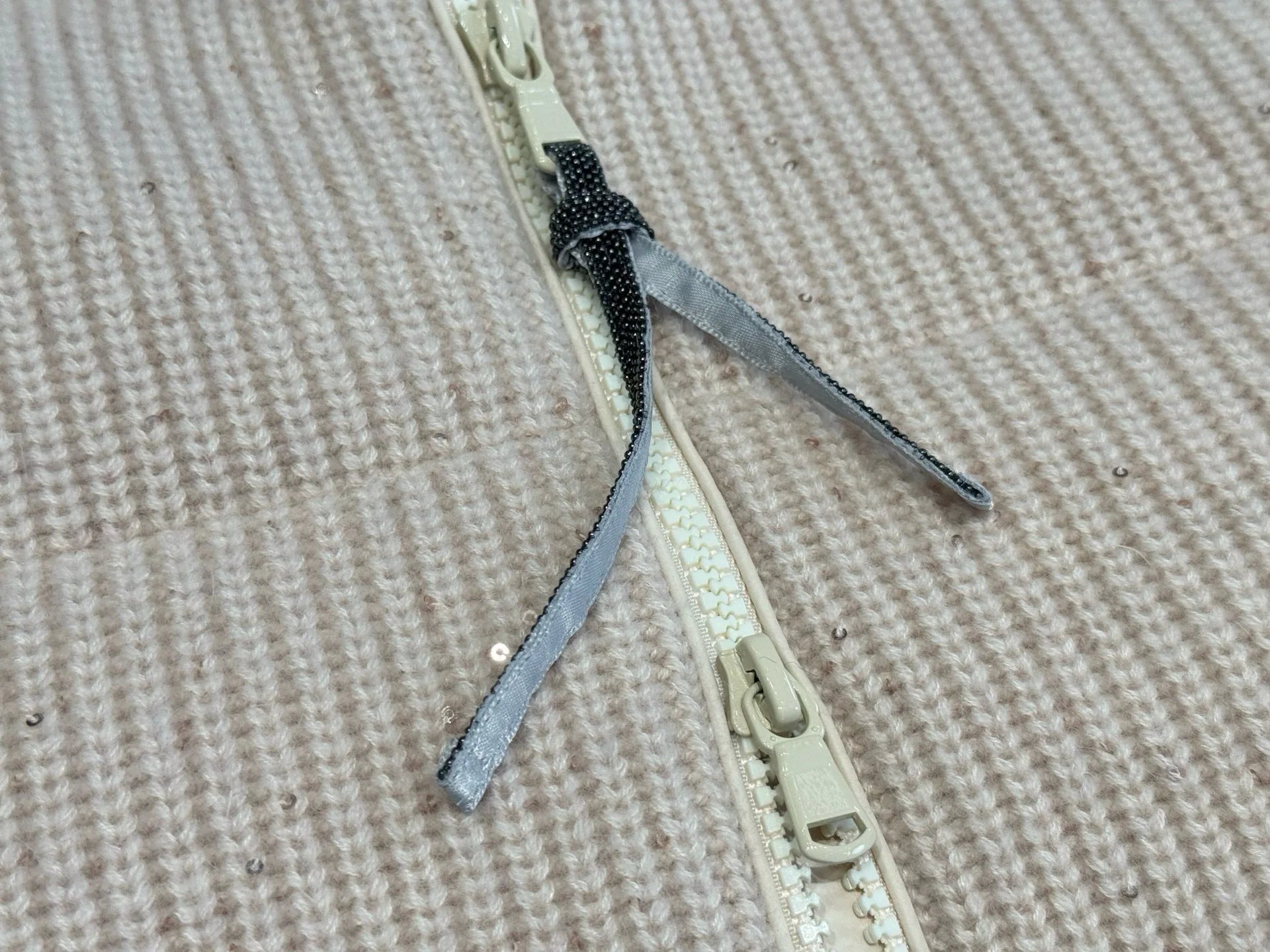 Autumn casual knitted luxurious down coat