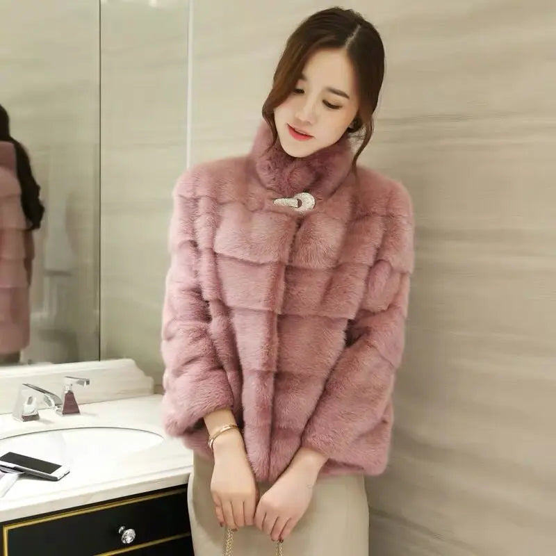 Women's Natural Mink Fur Jacket, Real Mink Fur Jacket, Short Coat, Warm Casual Jacket, Fashion, New