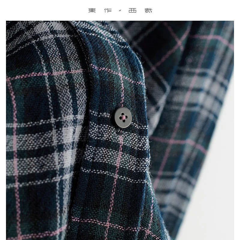 High-Quality Custom-Made Fabrics, Very Limited Quantity ~ Women's Classic Plaid Long-Sleeve Shirt, Casual Slimming Loose Top, New Autumn 2025 Model