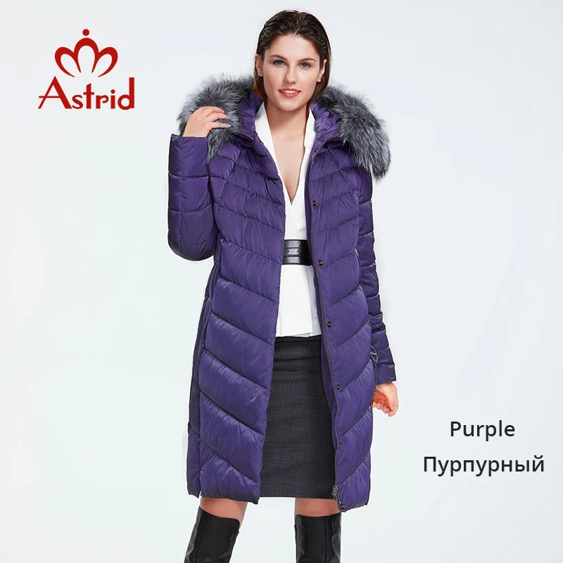 Astrid 2022 Winter New Plus size down jacket women with a fur collar loose clothing outerwear quality women winter coat FR-2160