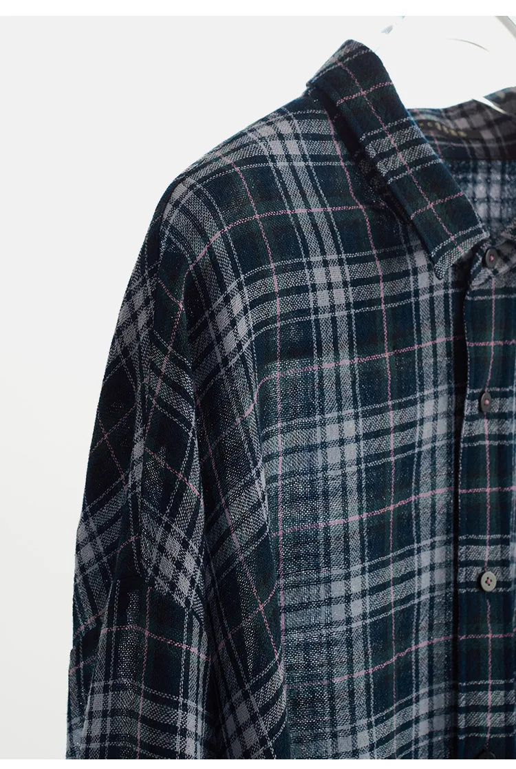 High-Quality Custom-Made Fabrics, Very Limited Quantity ~ Women's Classic Plaid Long-Sleeve Shirt, Casual Slimming Loose Top, New Autumn 2025 Model