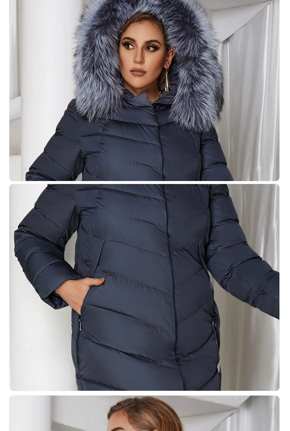Astrid 2022 Winter New Plus size down jacket women with a fur collar loose clothing outerwear quality women winter coat FR-2160