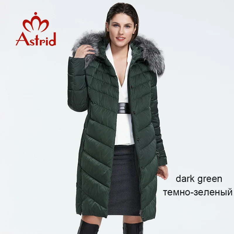 Astrid 2022 Winter New Plus size down jacket women with a fur collar loose clothing outerwear quality women winter coat FR-2160