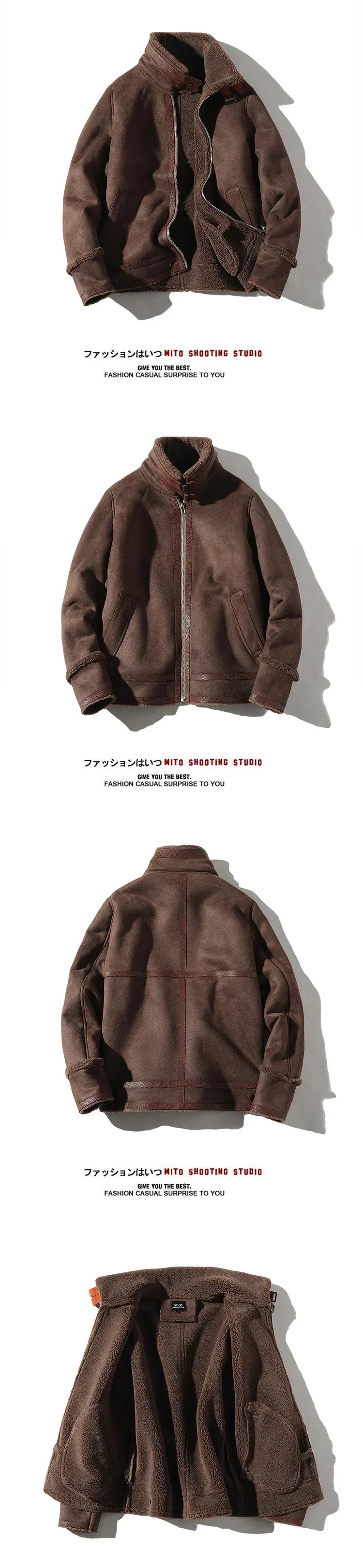 2025 Autumn Winter Men's Leather Jacket High-end Brand Plus Velvet Thickening Street Fashion Large Size Khaki Man PU Coats 5XL