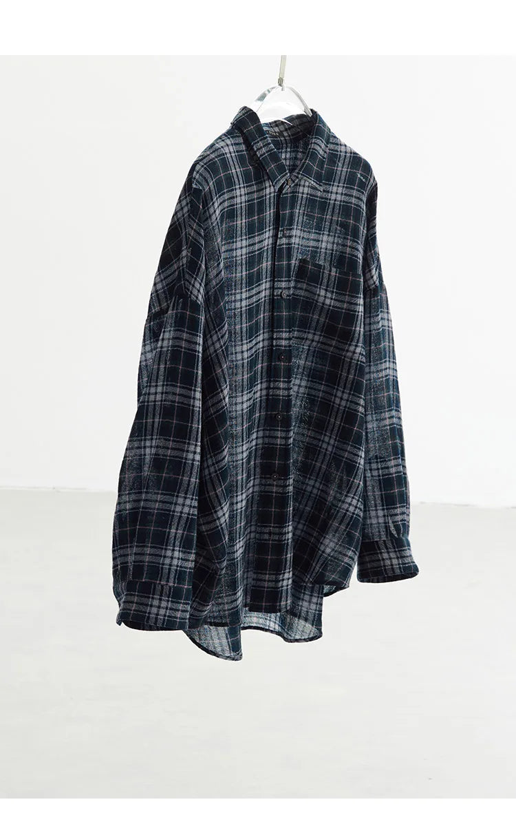 High-Quality Custom-Made Fabrics, Very Limited Quantity ~ Women's Classic Plaid Long-Sleeve Shirt, Casual Slimming Loose Top, New Autumn 2025 Model