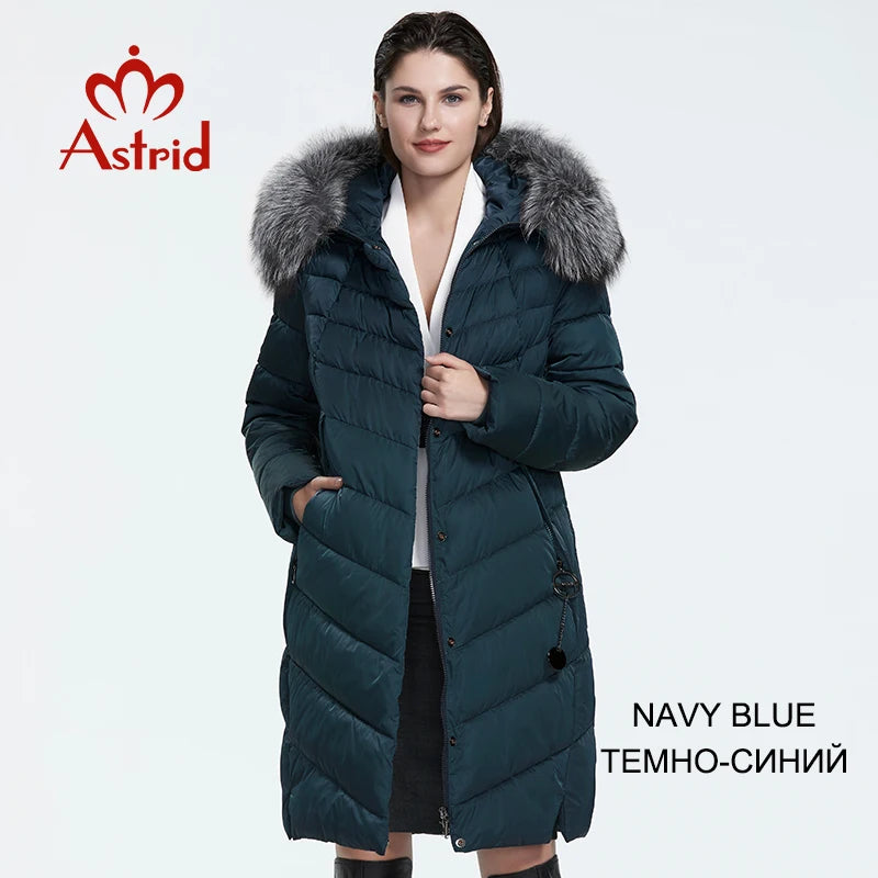 Astrid 2022 Winter New Plus size down jacket women with a fur collar loose clothing outerwear quality women winter coat FR-2160