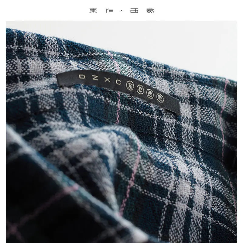 High-Quality Custom-Made Fabrics, Very Limited Quantity ~ Women's Classic Plaid Long-Sleeve Shirt, Casual Slimming Loose Top, New Autumn 2025 Model