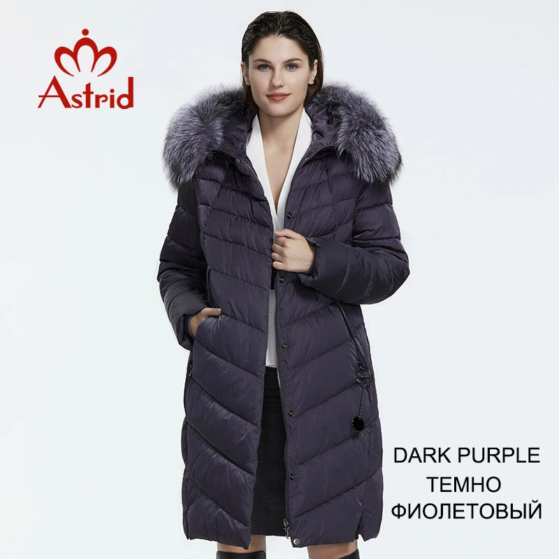 Astrid 2022 Winter New Plus size down jacket women with a fur collar loose clothing outerwear quality women winter coat FR-2160