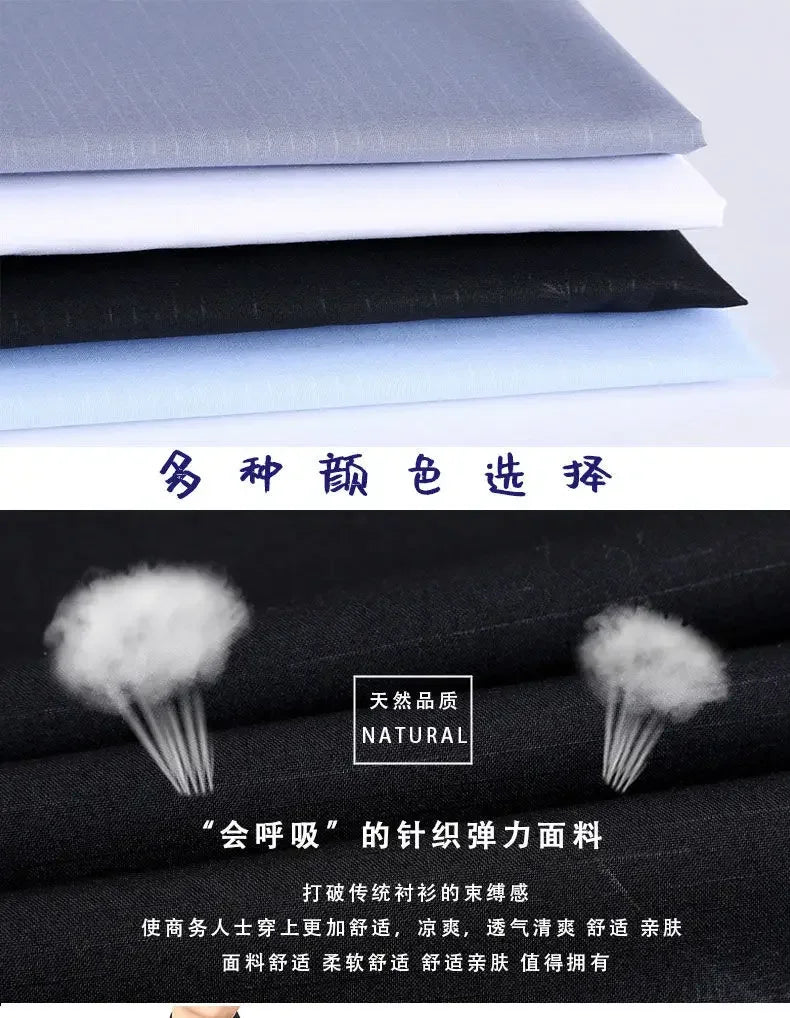 100% Silk Shirts for Men 2023 Spring Men Shirt Long Sleeve Men Clothing Casual Business Man Shirt Tops Camisa Masculina