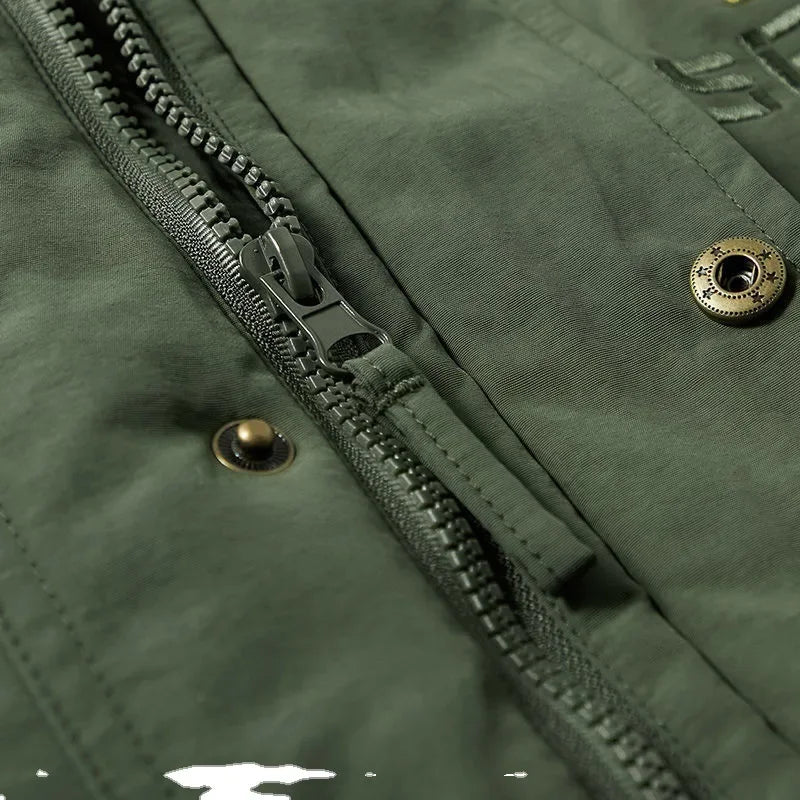 Men's Winter Thickened Fleece Lined Cotton Jacket Loose Large Size Outdoor Warm Coat Dad Style Casual Loose Fit Cotton Padded Co