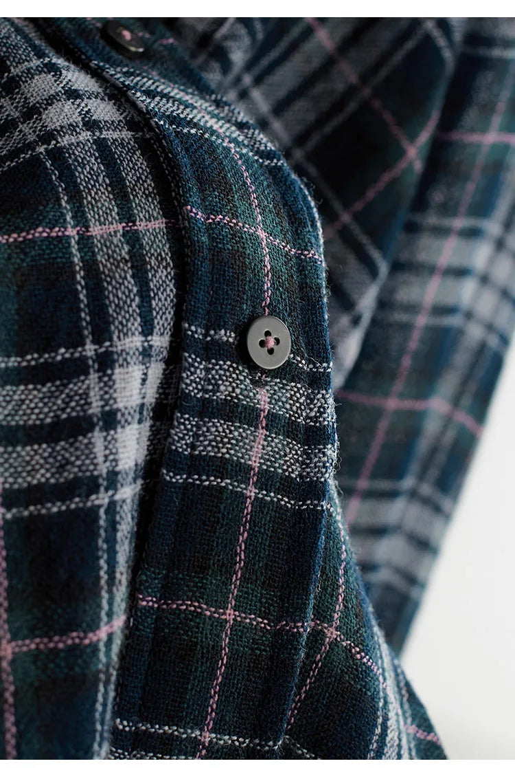 High-Quality Custom-Made Fabrics, Very Limited Quantity ~ Women's Classic Plaid Long-Sleeve Shirt, Casual Slimming Loose Top, New Autumn 2025 Model