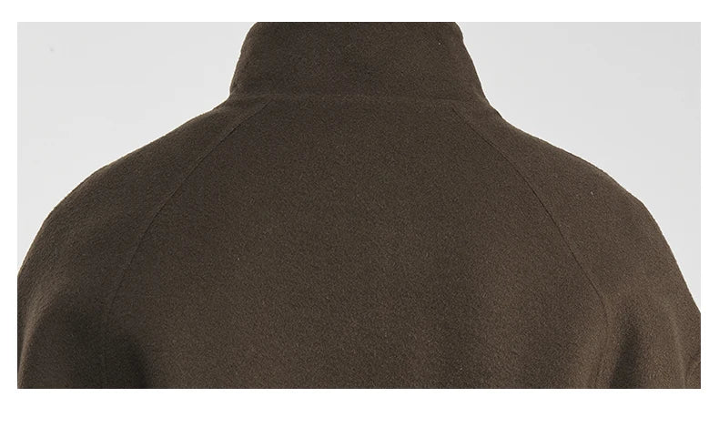 100% Wool 2025 Autumn Winter New High-End Stand Collar Short Casual Loose Woolen Jacket for Men