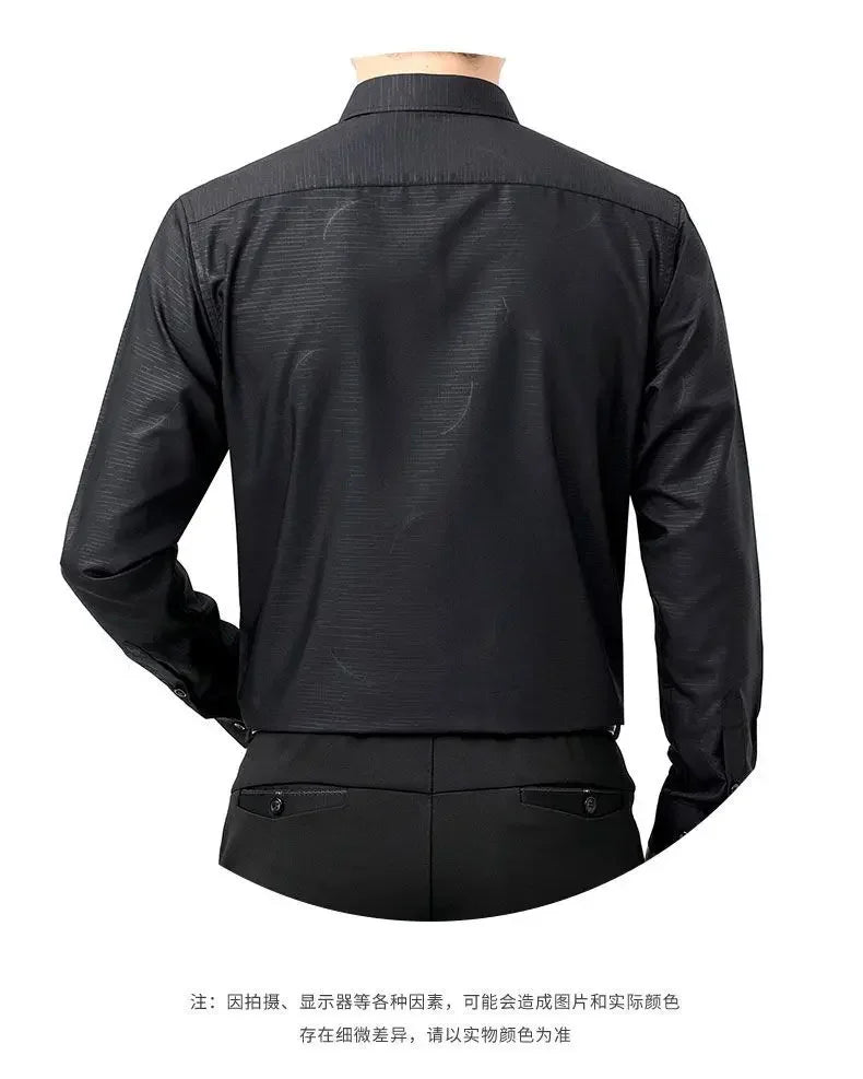 100% Silk Shirts for Men 2023 Spring Men Shirt Long Sleeve Men Clothing Casual Business Man Shirt Tops Camisa Masculina