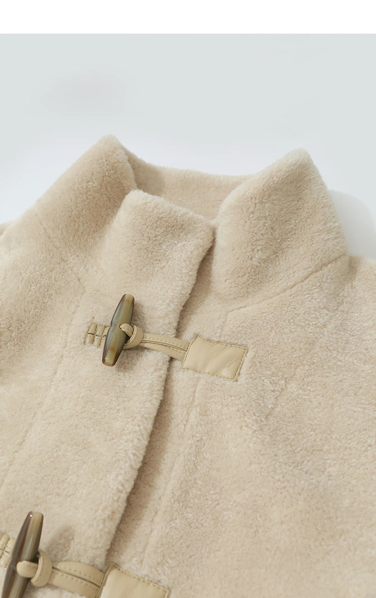 Amii Women's Coat 2025 Winter New Loose Long Half-high Collar Long Sleeves Coat Women Straight Elegant Warm Outerwear 12554010